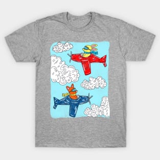 Rabbit And Fox Pilot T-Shirt